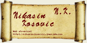 Nikašin Kosović vizit kartica